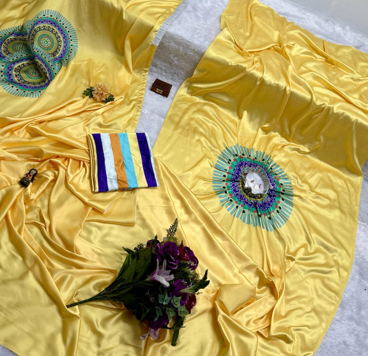 Hands-Free Ready to Wear Saree (Yellow Color)