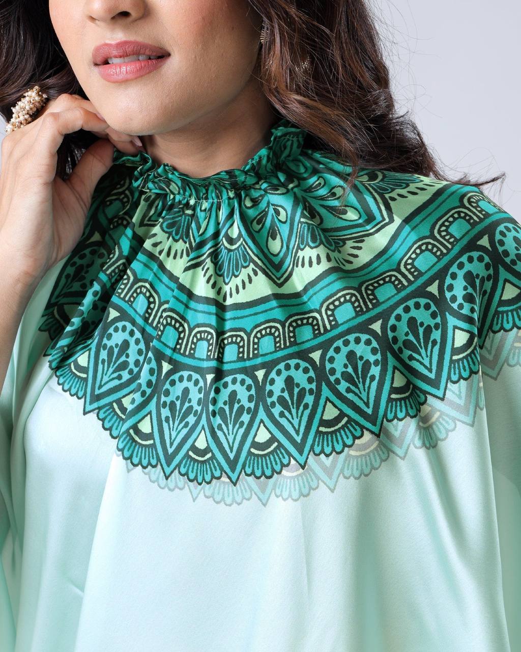 Hands-Free Ready to Wear Saree (Green Color)