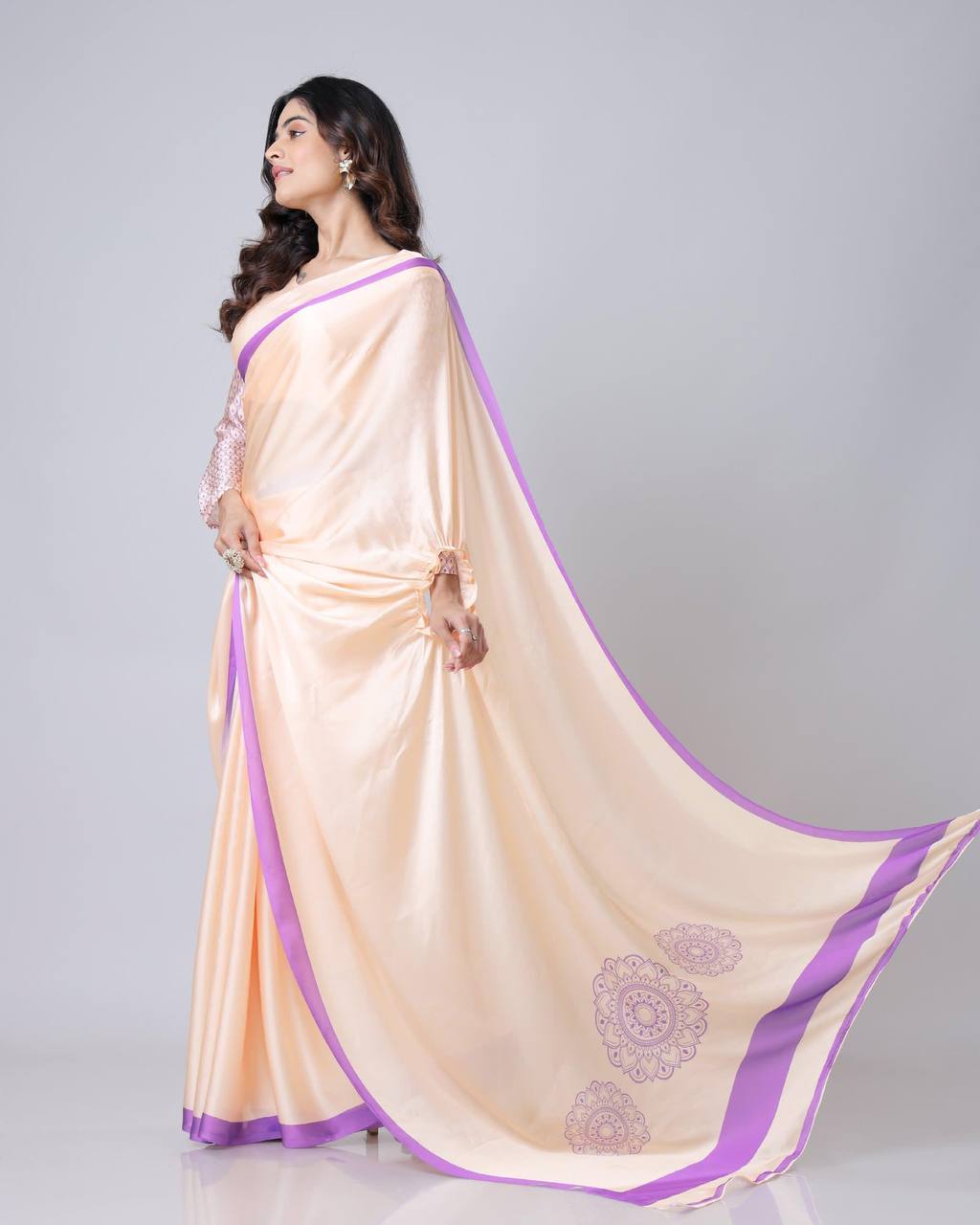 Hands-Free Ready to Wear Saree (Purple Color)