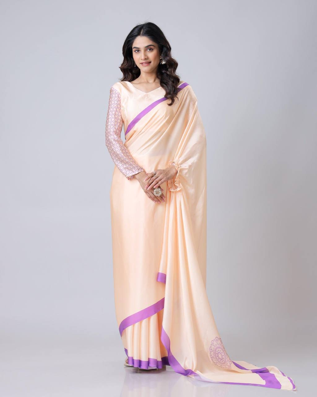 Hands-Free Ready to Wear Saree (Purple Color)