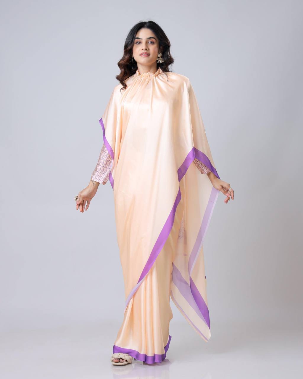 Hands-Free Ready to Wear Saree (Purple Color)