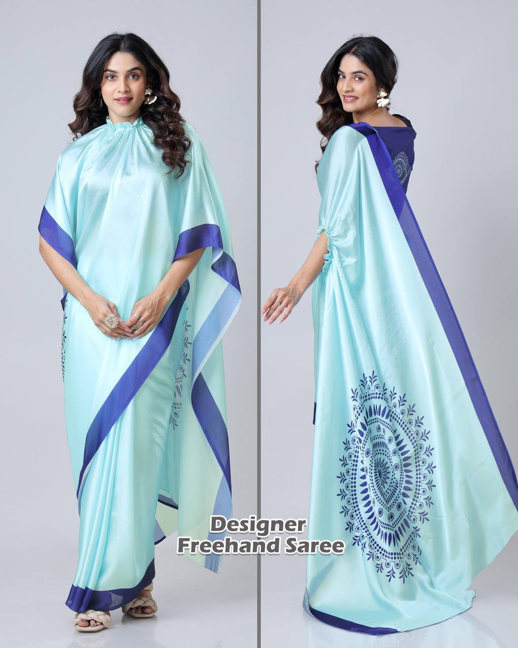 Hands-Free Ready to Wear Saree (Navy Color)