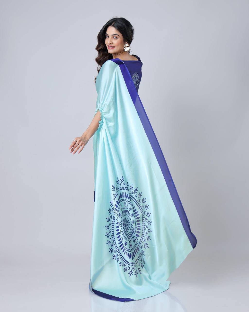 Hands-Free Ready to Wear Saree (Navy Color)