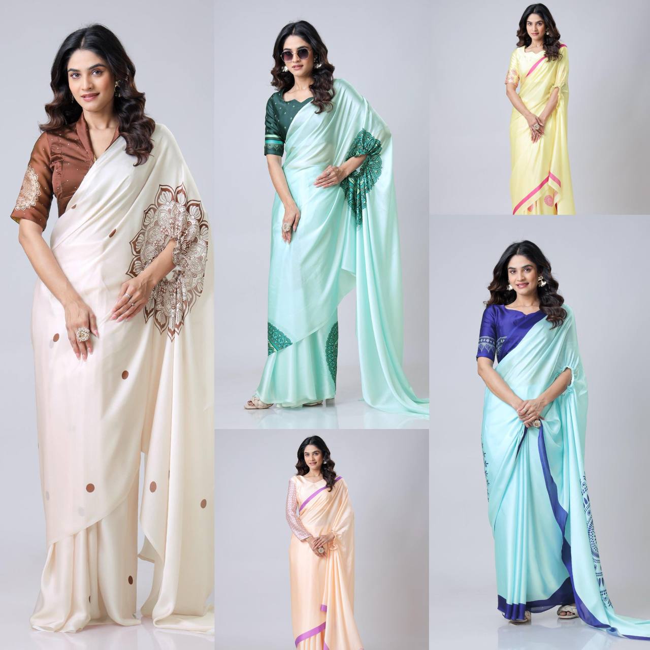 Hands-Free Ready to Wear Saree (Brown Color)