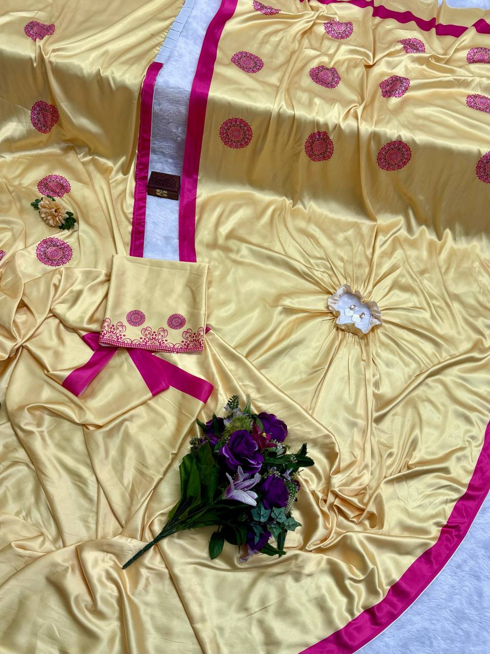 Hands-Free Ready to Wear Saree (Yellow Color)