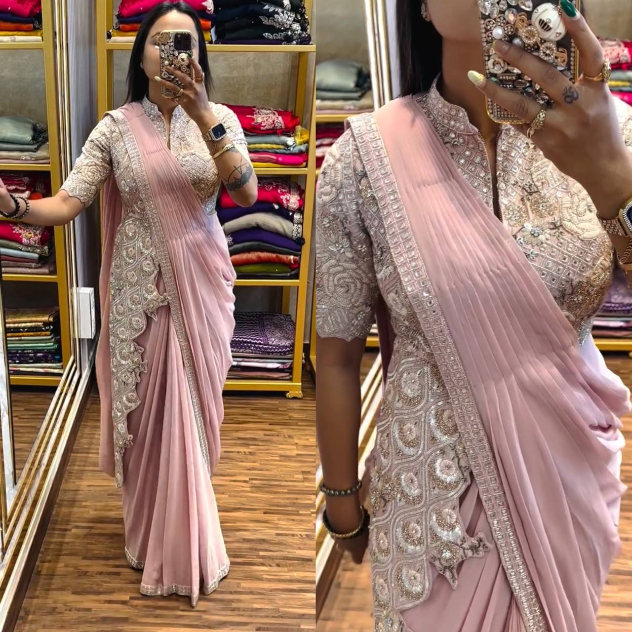 Indo-Western Ready-to-Wear Drape Saree