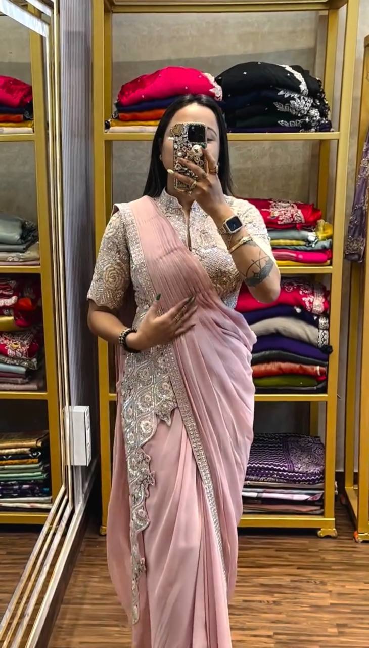 Indo-Western Ready-to-Wear Drape Saree