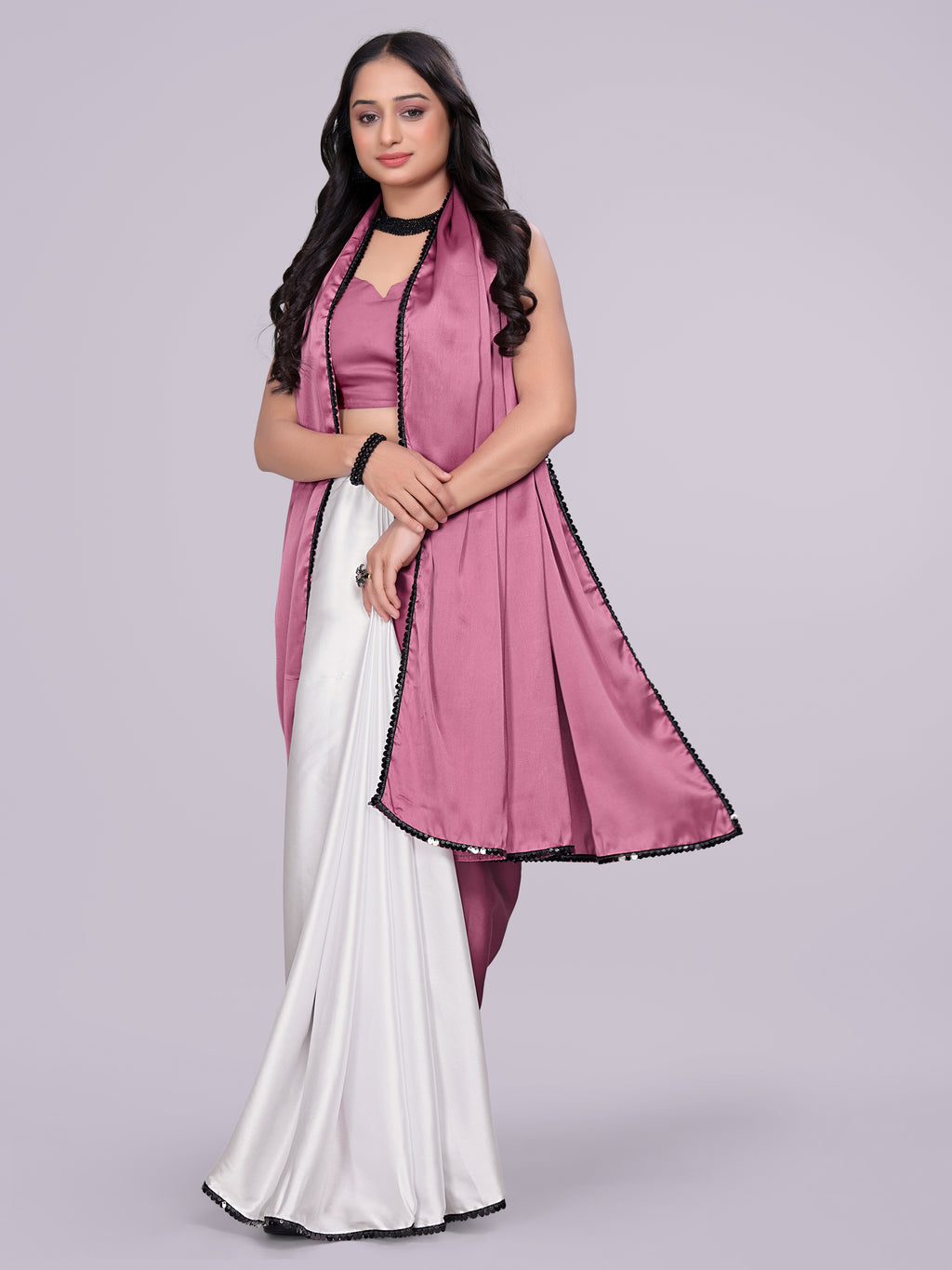 pink white - half white
