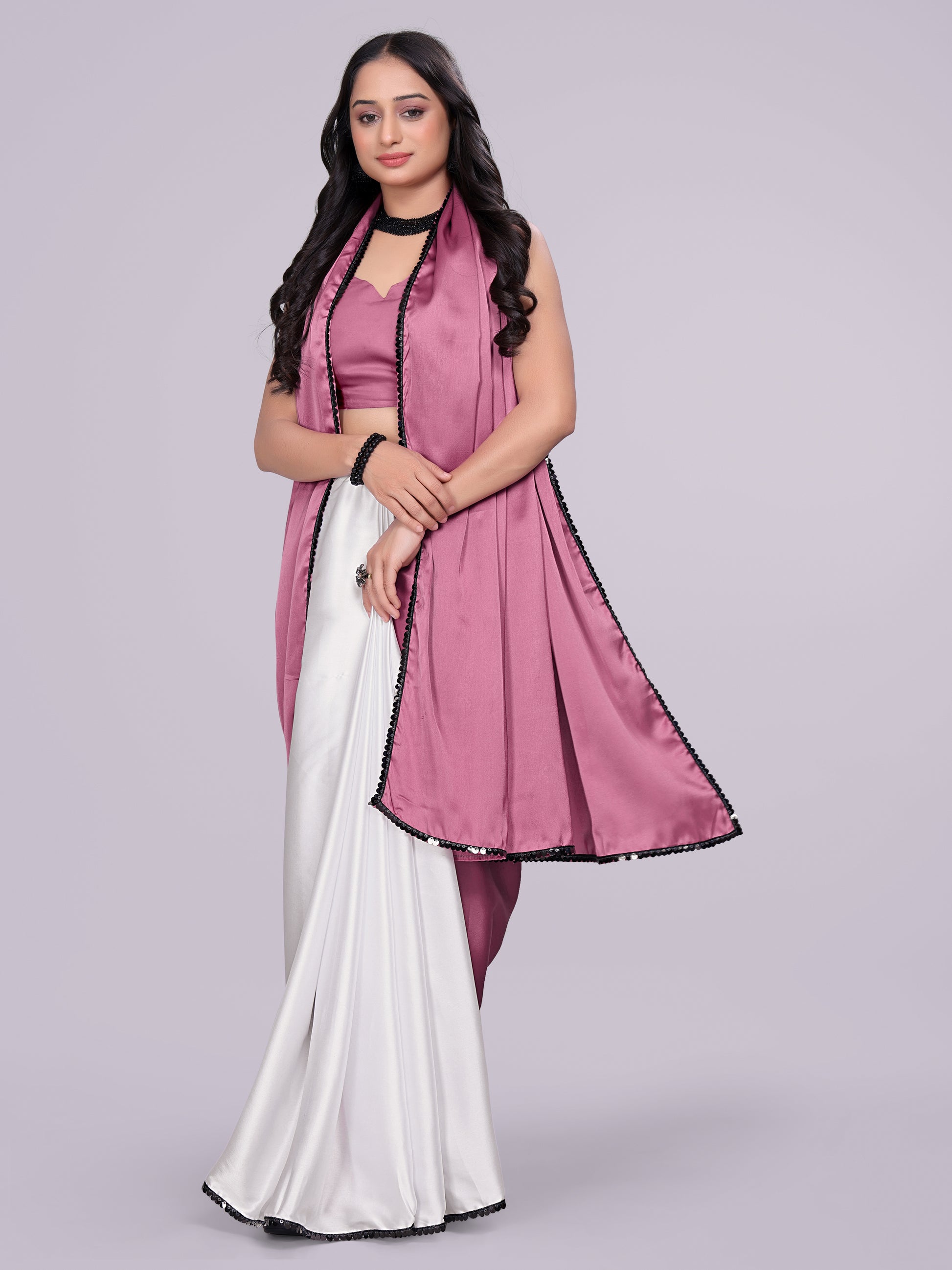 pink white - half white