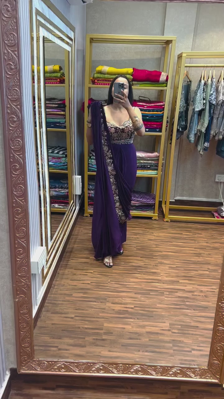 Indo-Western Ready-to-Wear Drape Saree