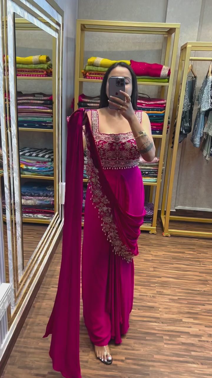 Indo-Western Ready-to-Wear Drape Saree