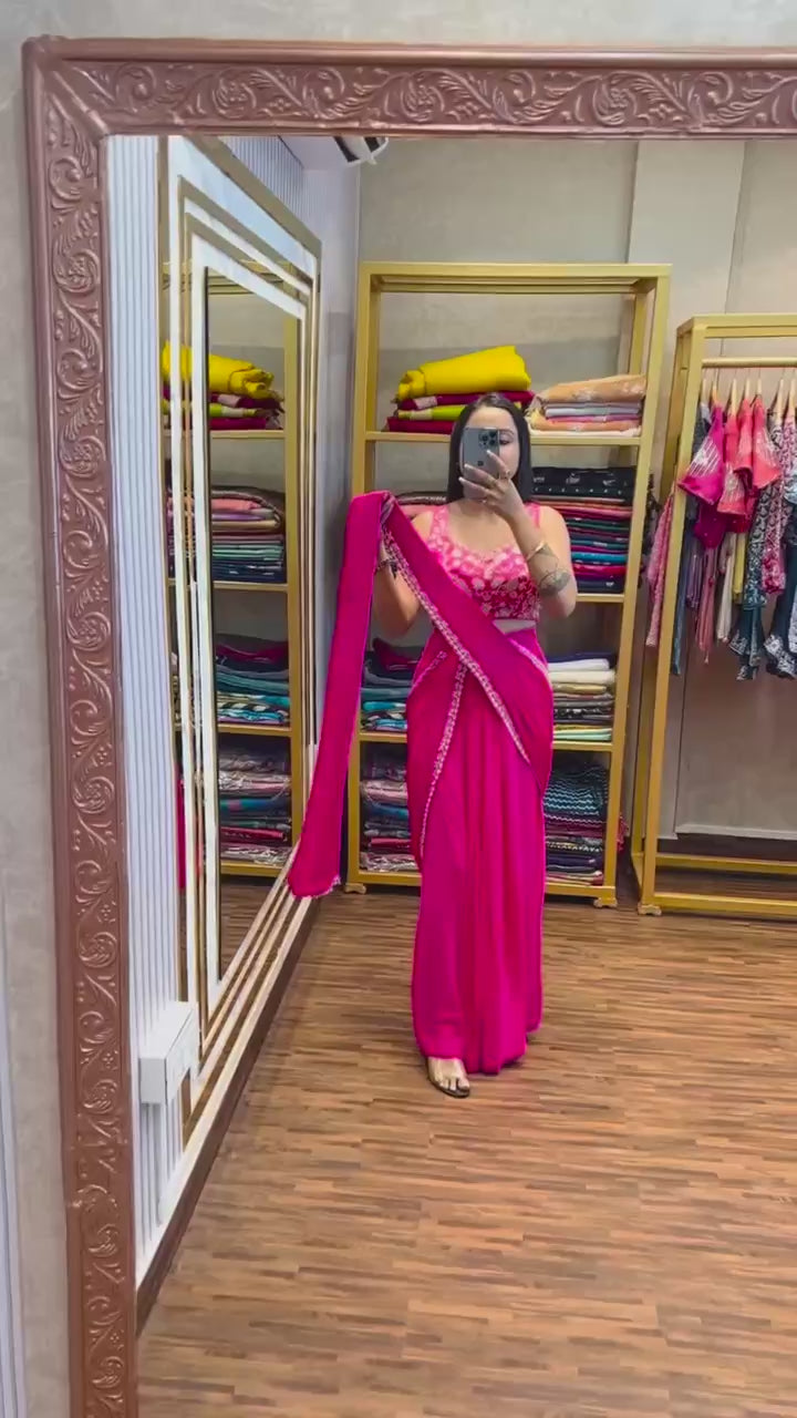 Indo-Western Ready-to-Wear Lehenga-Saree