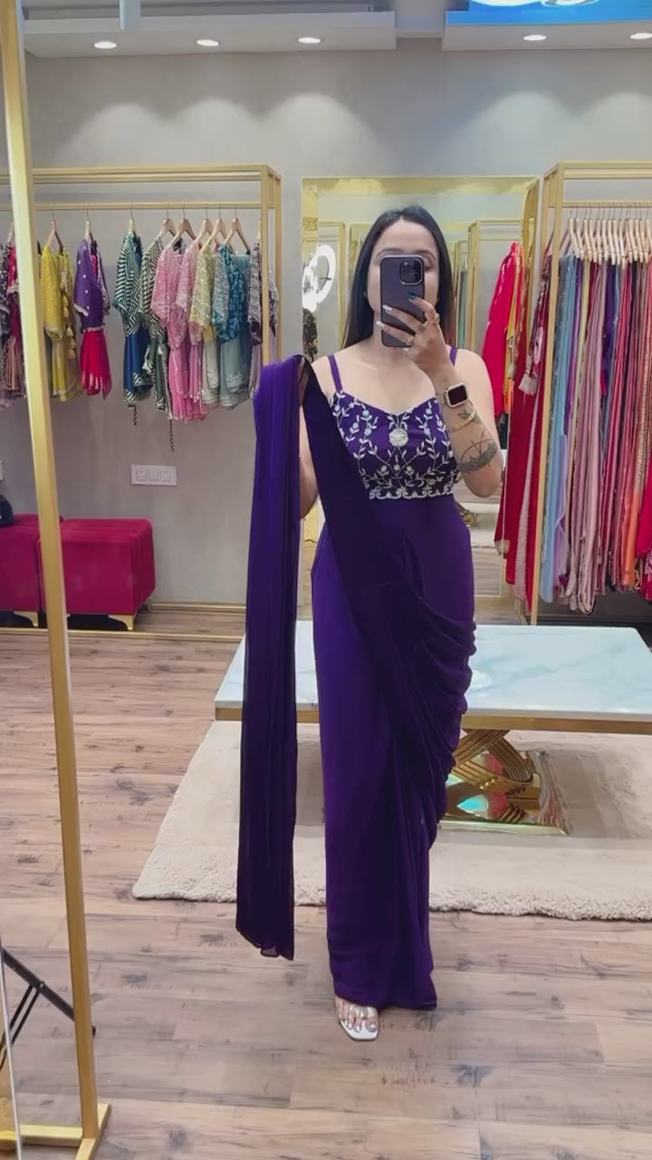 Ready-to-Wear Drape Saree with Full Koti