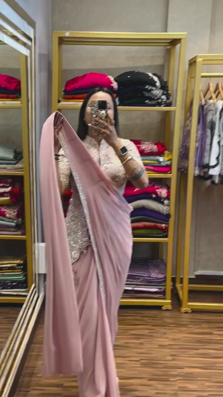 Indo-Western Ready-to-Wear Drape Saree
