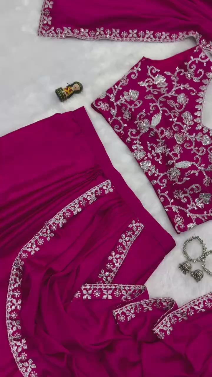 Indo-Western Ready-to-Wear Lehenga-Saree