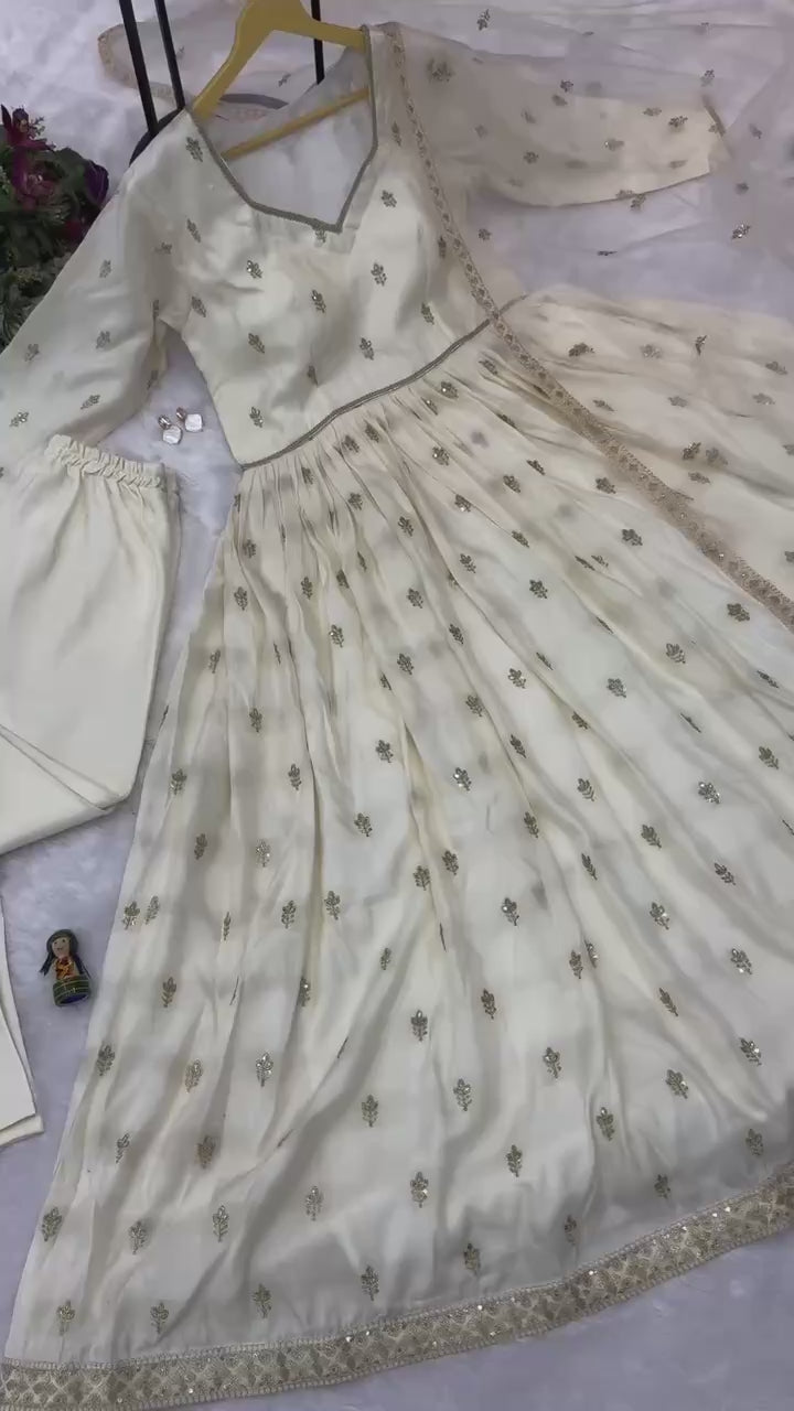 3-Piece Gown Suit Set